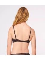 Dámská podprsenka GO Ribbed R Bralette - BLACK - černá 0004 - SLOGGI