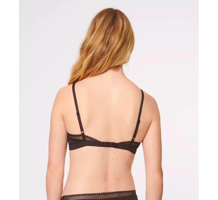 Dámská podprsenka GO Ribbed R Bralette - BLACK - černá 0004 - SLOGGI