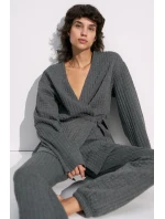 Cozy Comfort Robe Top Quilted - GRAY - TRIUMPH GRAY - TRIUMPH