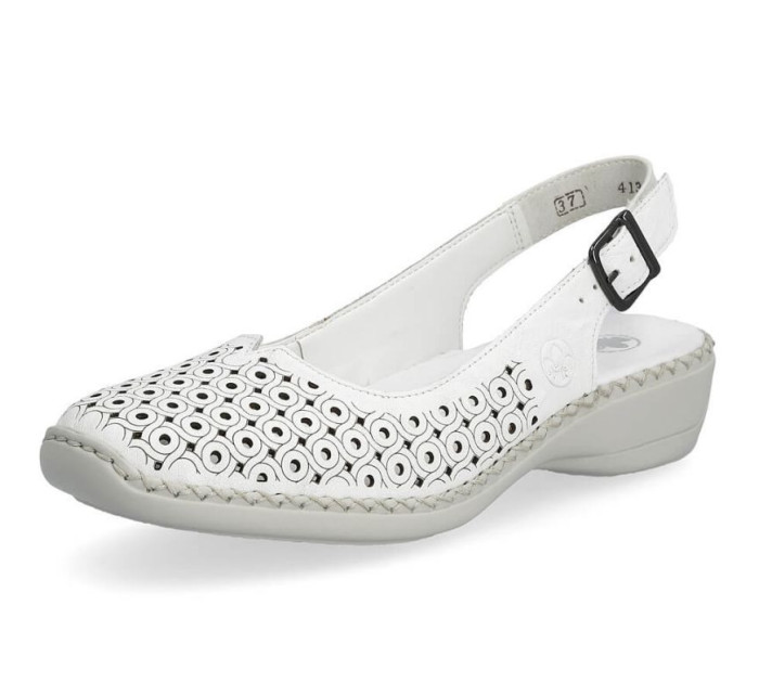Kožené pohodlné sandály Rieker W RKR665 white