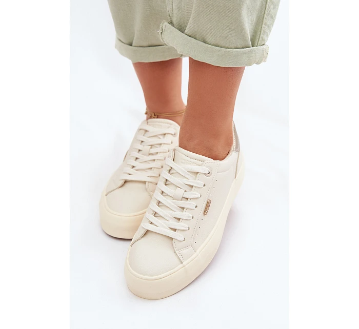 Sneakers na platformě Big Star TT274806 Béžové
