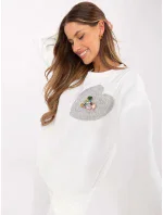 Bluza DHJ BL model 20857399 ecru - FPrice Bluza DHJ BL model 20857399 ecru - FPrice