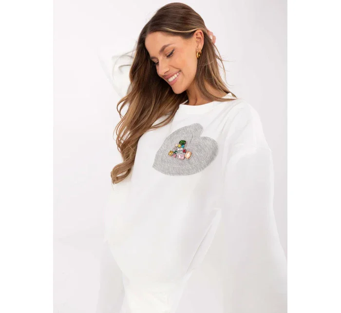 Bluza DHJ BL model 20857399 ecru - FPrice Bluza DHJ BL model 20857399 ecru - FPrice