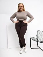 RV tepláky DR 6301.88 tmavě hnědé