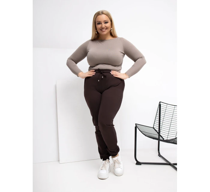 Spodnie dresowe RV DR model 21870771 ciemny brązowy - FPrice