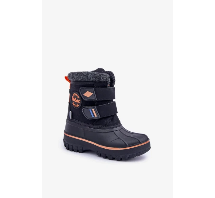 Dětské sněhule na suchý zip Lee Cooper – černé Dětské sněhule na suchý zip Lee Cooper – černé