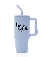 KÁVOHOLIK - světle modrý cestovní termohrnek 900 ml