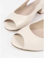 Trendy dámské Jasnobeżowy sandály na širokém podpatku Trendy dámské Jasnobeżowy sandály na širokém podpatku