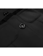 Krátká černá dámská rozepínací mikina model 21224407 - LHD