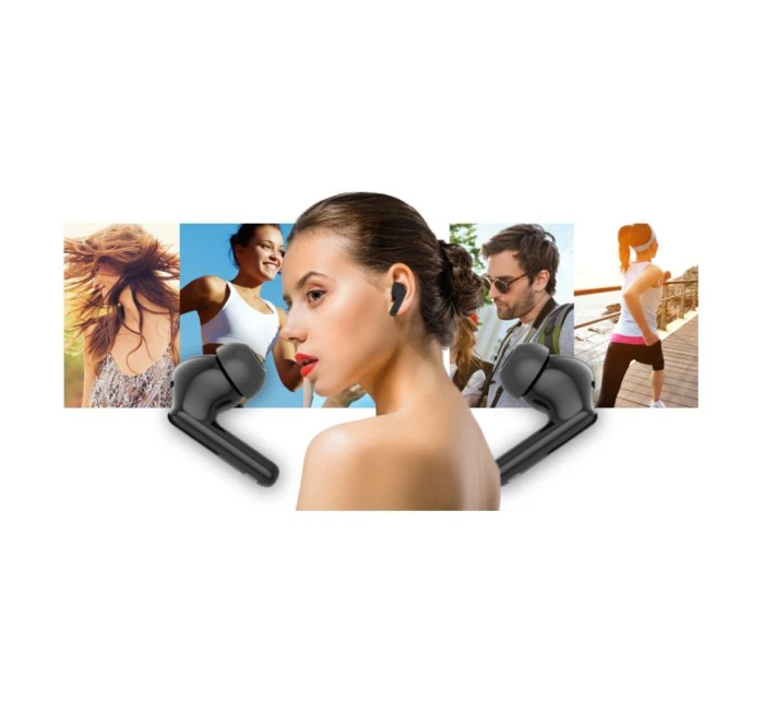 Bezdrátová sluchátka GIEWONT RealSound PRO ANC ENC GWS800-1 Black