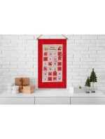 ADVENTNÍ KALENDÁŘ 56x87CM ČERVENÝ