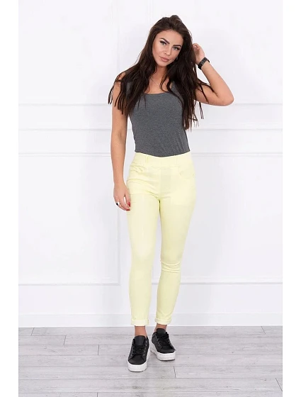 Kalhoty v barvě denim yellow