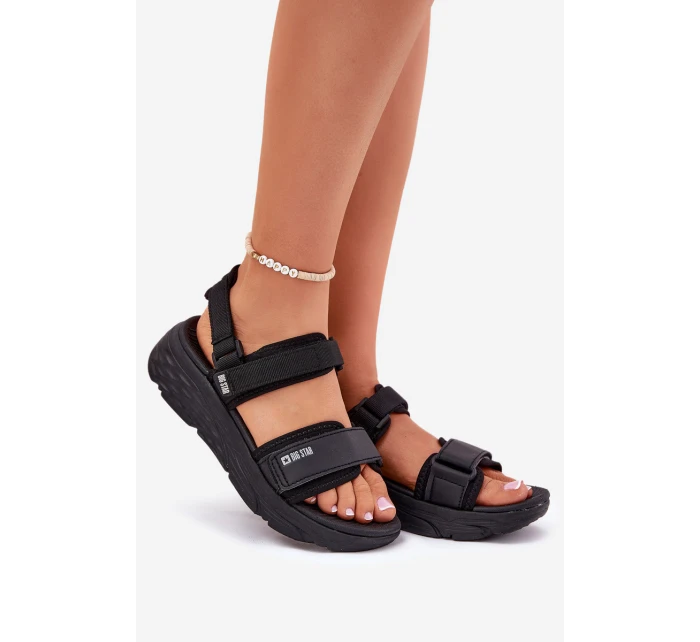 Sportovní Sandály Dámské Na Platformě Big Star model 21693778 Černé - Big Star Shoes Sportovní Sandály Dámské Na Platformě Big Star model 21693778 Černé - Big Star Shoes