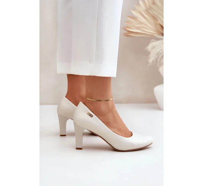 Lodičky na sloupku 1459 perlové - Step in style Lodičky na sloupku 1459 perlové - Step in style