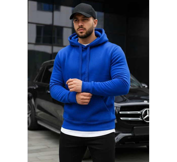 Pánská mikina s kapucí modrá BX2392 Pánská mikina s kapucí modrá BX2392