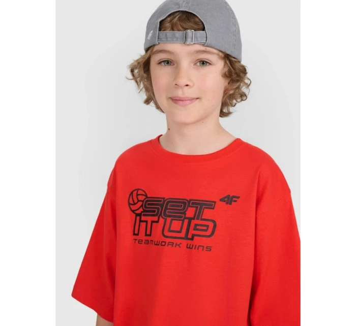 Dětské tričko oversize s potiskem 4F 4FJRSS25TTSHU3296-62S