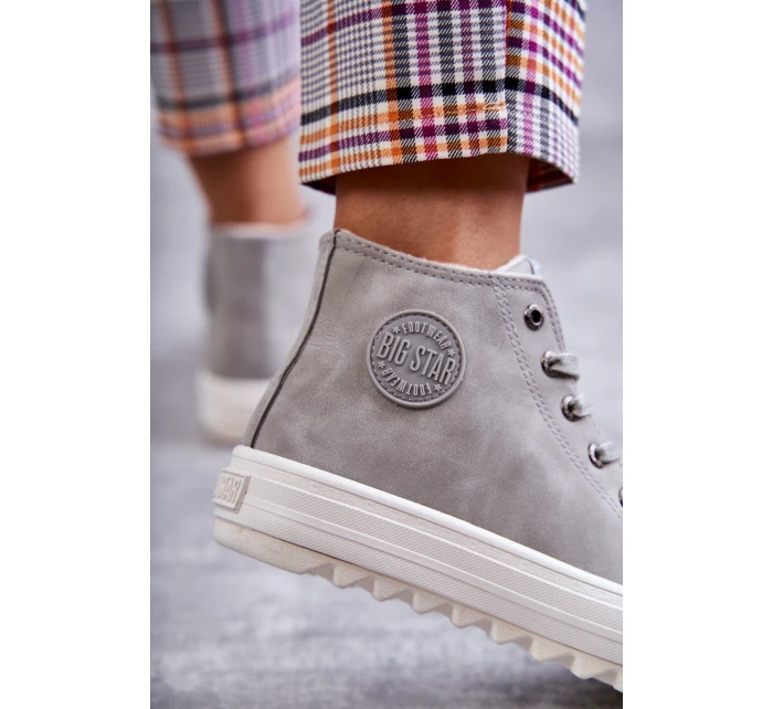 Dámské Tenisky Big Star Vysoké Zateplené Šedé model 21595899 - Big Star Shoes