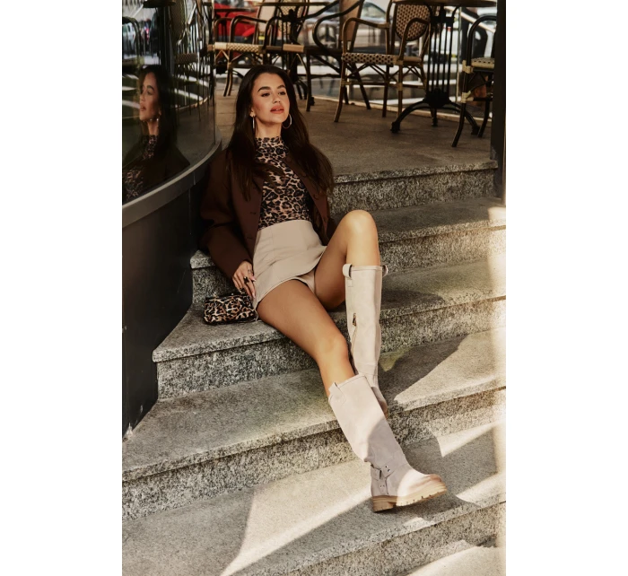 Dámské Semišové Kozačky  Lewski model 21672567 - Zazoo