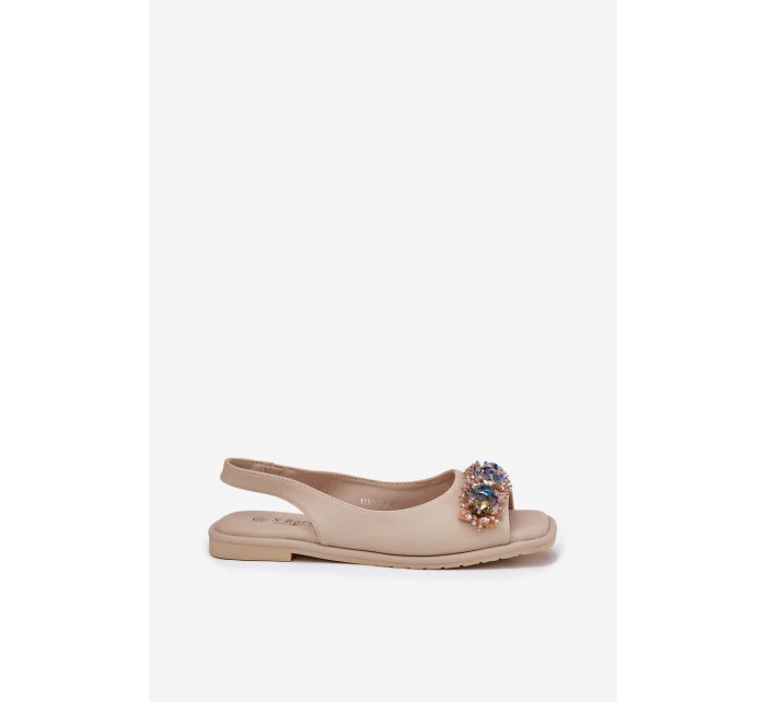 Dámské Ploché Sandály S  Béžové model 21698318 - S.Barski
