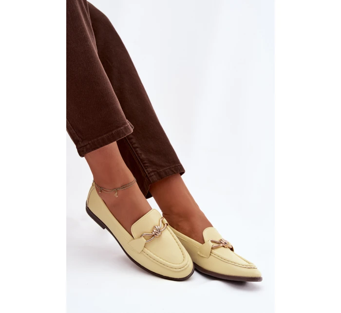Dámské mokasíny s ozdobným detailem Žluté Rosynne Dámské mokasíny s ozdobným detailem Žluté Rosynne