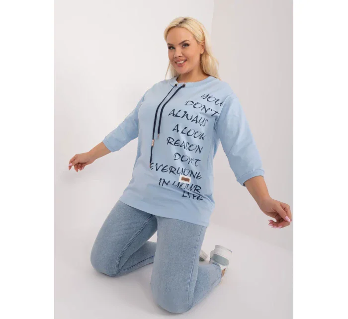 Bluzka RV BZ model 19658591 jasny niebieski - FPrice Bluzka RV BZ model 19658591 jasny niebieski - FPrice