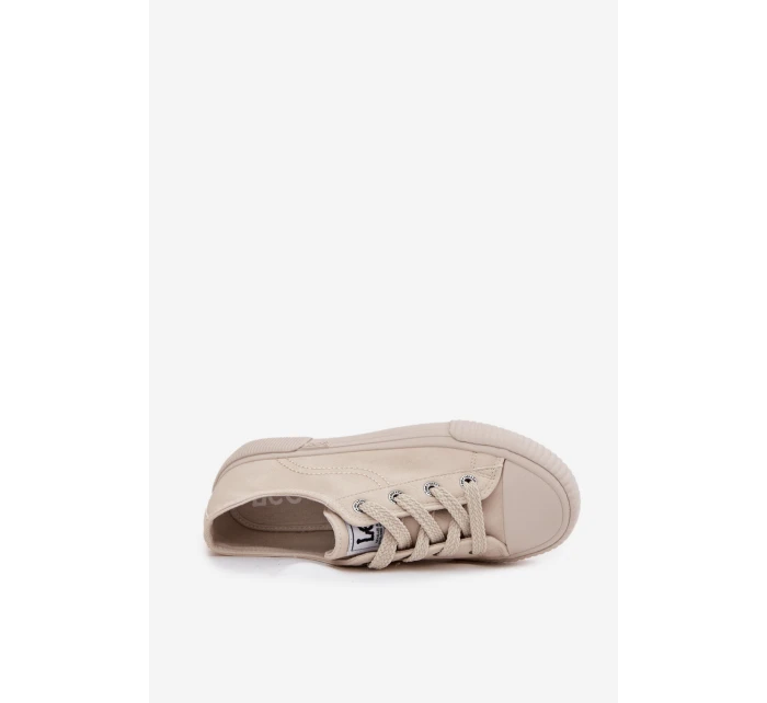 Dámské trampky na platformě LEE ISLA C WOMEN LOW – béžové