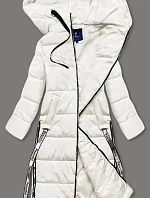 Dámská dlouhá zimní bunda AG3-3038 světle béžová - Ann Gissy