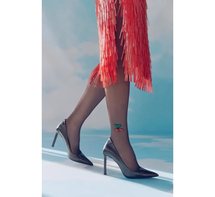 TENKÉ PUNČOCHÁČE - TŘEŠŇOVÝ VZOR