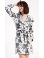 Dámský župan krátký s kapucí Srdce