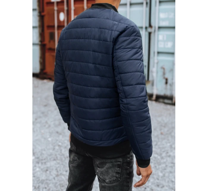 Pánská prošívaná bunda bomber navy blue FashionStreet TX2205z