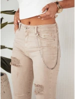 Dámské džínové kalhoty ALEX dark beige FashionStreet UY1876