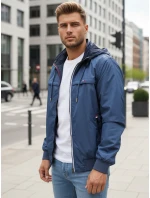 Modrá pánská oboustranná přechodná bunda FashionStreet TX4984