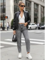 damskie mom fit z  szare model 22014078 - FashionStreet