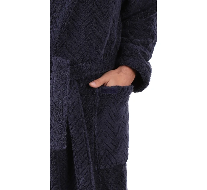 Pánský župan Athena s kapucí 3116 tmavě modrá - Vestis Pánský župan Athena s kapucí 3116 tmavě modrá - Vestis