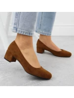 Velbloudí semišové lodičky na klínku Sergio Leone PB291 Velbloudí semišové lodičky na klínku Sergio Leone PB291