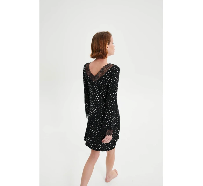 Noční košile s dlouhými rukávy model 18936304 - Vamp