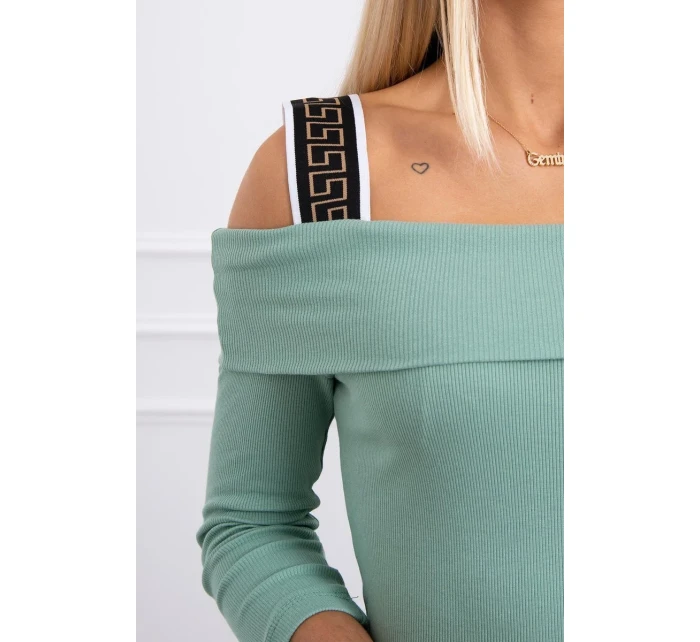 Šaty se širokými ramínky tmavě mátové Šaty se širokými ramínky tmavě mátové