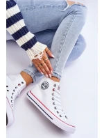 Dámské klasické vysoké tenisky Big Star model 21611832 Bílé - Big Star Shoes Dámské klasické vysoké tenisky Big Star model 21611832 Bílé - Big Star Shoes