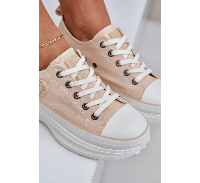 Dámské Tenisky Na Masivní Podešvi Big Star model 21683870 Béžové - Big Star Shoes Dámské Tenisky Na Masivní Podešvi Big Star model 21683870 Béžové - Big Star Shoes