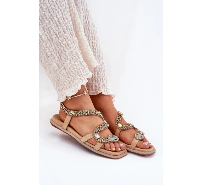 Dámské Sandály Se  Eko  Béžové model 21693442 - Artiker