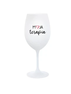 MOJA TERAPIA - biely pohár na víno 350 ml