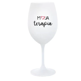 MOJA TERAPIA - biely pohár na víno 350 ml MOJA TERAPIA - biely pohár na víno 350 ml