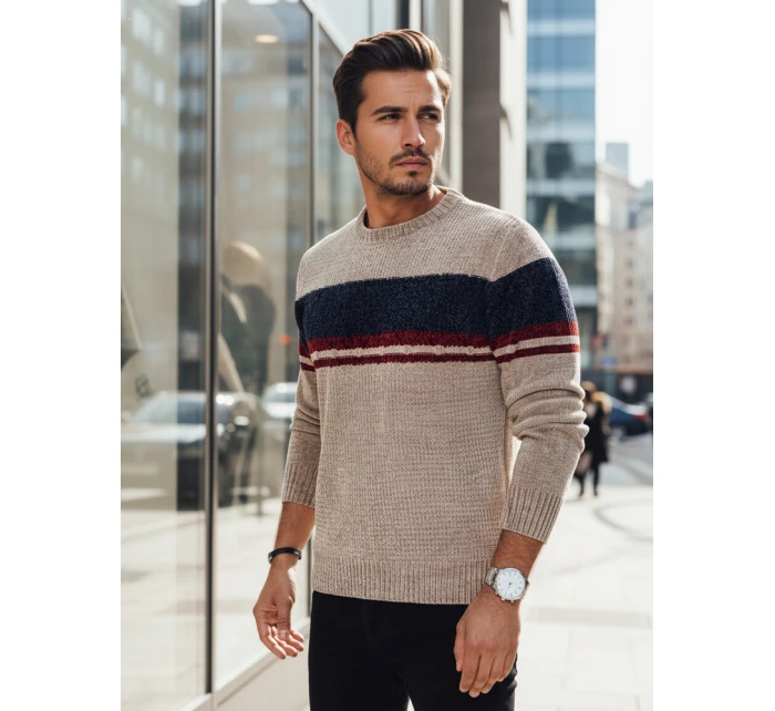 Pánský hnědý svetr FashionStreet WX2243z Pánský hnědý svetr FashionStreet WX2243z