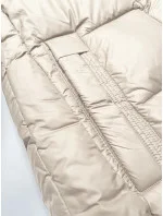 Dámská zimní bunda v barvě ecru s kontrastní podšívkou model 21248818 - Glakate