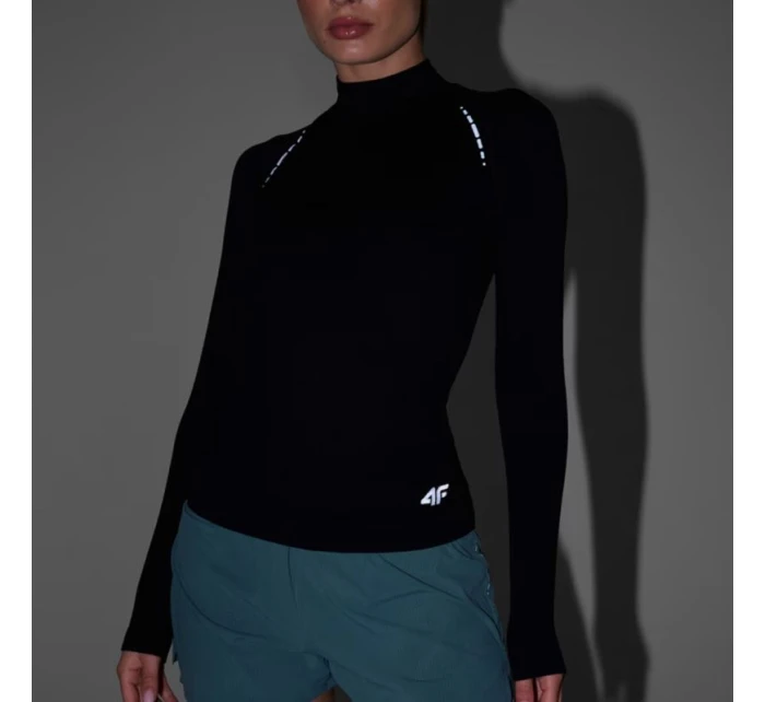 Dámské tričko s dlouhým rukávem 4F F419 deep black 4FWAW25TFLOF419 20S