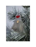 DLOUHOVOUSÝ PŘÍVĚŠEK ŠEDÝ SANTA CLAUS DLOUHOVOUSÝ PŘÍVĚŠEK ŠEDÝ SANTA CLAUS