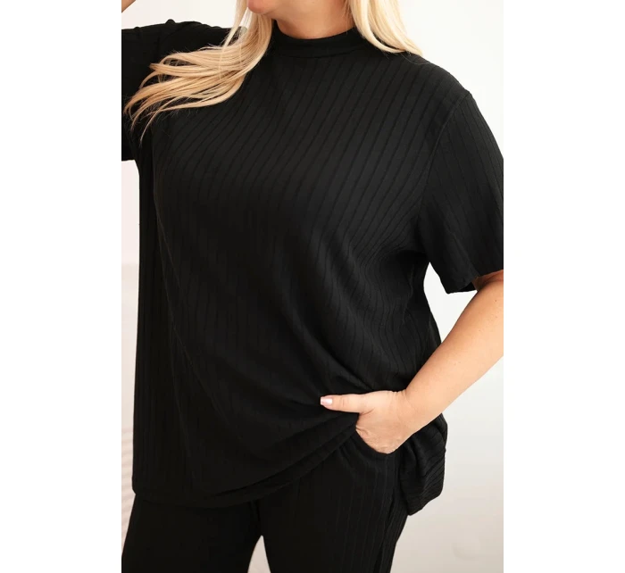 Komplet dámský Plus Size model 21399810 černý - K-Fashion