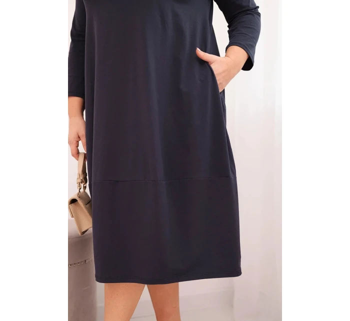 Dámská bavlněná Plus Size s ohrnovacími rukávy a kapsami model 21798723 - K-Fashion