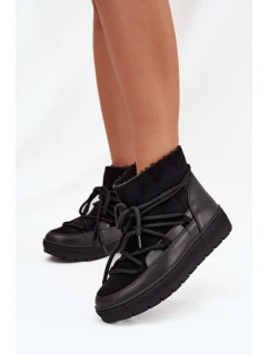 Dámské sněhule s šněrováním černé Rebekah