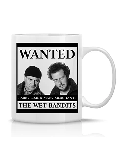 WANTED - klasický bílý keramický hrníček 300 ml